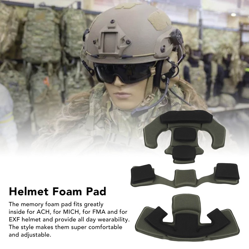 3PCS Memory Foam Pad Protective Sponge Lining Helmet Padding Kit
