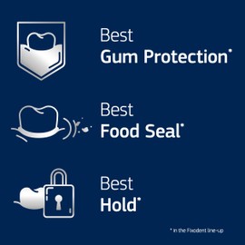 Professional Ultimate Denture Adhesive Cream for Strong, All-Day Hold for Full and Partial Dentures, 1.8 oz Tube with Breath Bacteria Shield and Precision Tip (3 Pack)