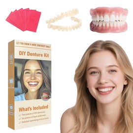 Denture Do it Yourself Full Set of Top and Bottom Fake Teeth to Create Your Perfect Smile at Home-NN03