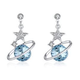 KRUCKEL you are my galaxy, universe, my everything belongs to you, you are my goddess earrings made with Austrian Crystals–7131040