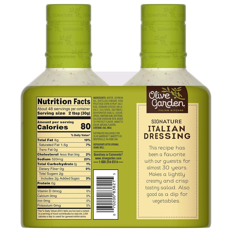 Olive Garden Signature Italian Dressing (4 Pack of 24oz)
