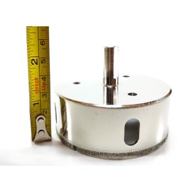 3-1/8 inch Diamond Hole Saw Drill Bit Ceramic Porcelain Tile Glass Marble Granite Quartz Cutting Tip Core 3 1/8 Single Pack