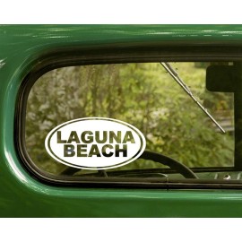 The Decal and Sticker Mafia 2 LAGUNA BEACH STICKERs Oval Decal for Car Bumper Truck Window Rv Laptop