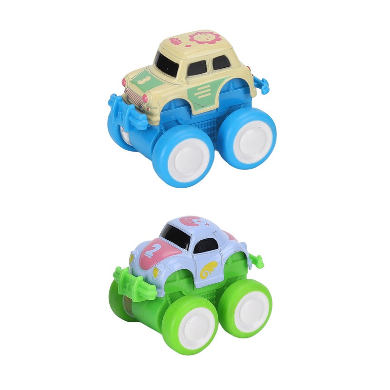4pcs Pull Back Car Toys Cartoon Q Version Alloy Vehicle