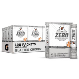 Gatorade G Zero Powder, Glacier Cherry , 10 Count (Pack of 12)