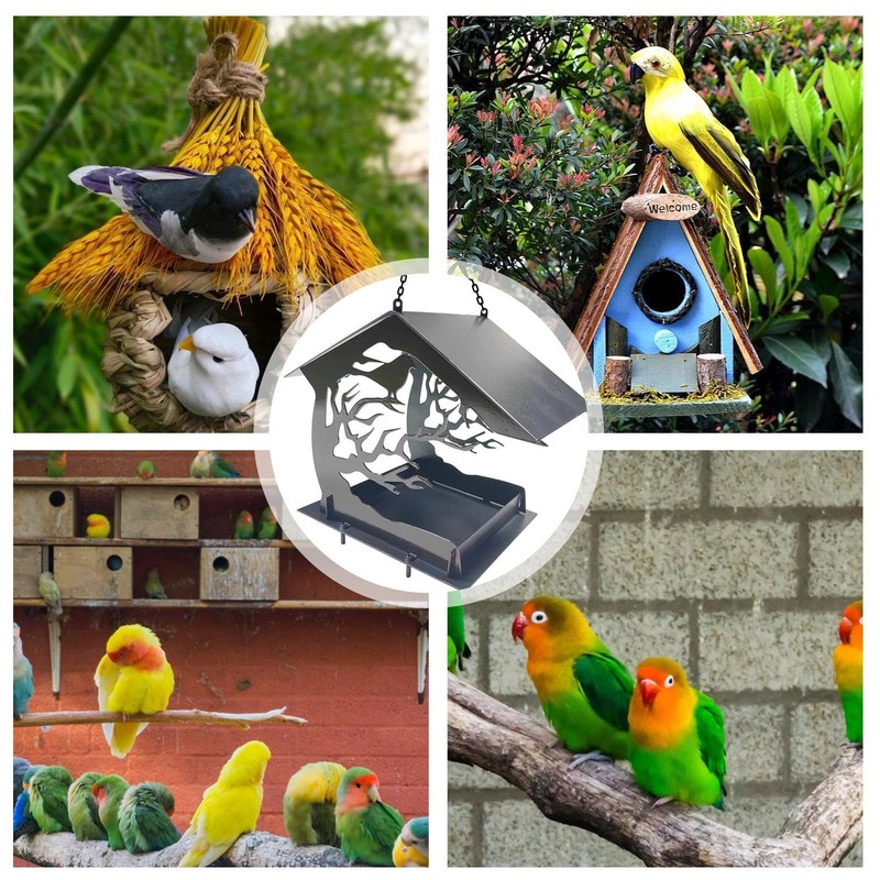 Bird Feeder for Garden - House-Shaped Bird Feeder Squirrel Proof
