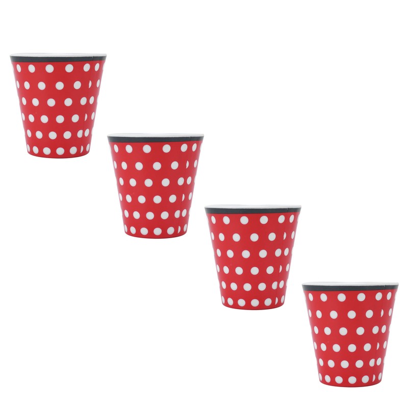 4Pcs Student Melamine Cup Imitation Porcelain Beverage Mug Water Cup