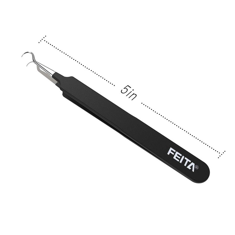Blackhead Acne Extraction Tweezers - FEITA Pro & Surgical-Grade Stainless
