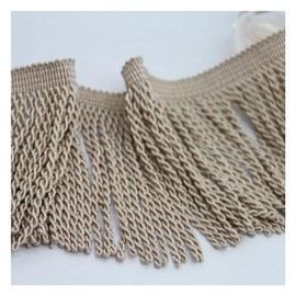 Rockreyoa Fringe Trim Fringe Lace Ribbon Tassel Trim Fringe Trim Window Curtains Accessories Macrame Curtains Border Decor for Curtains DIY Sewing Accessories Cushion Decor Beige