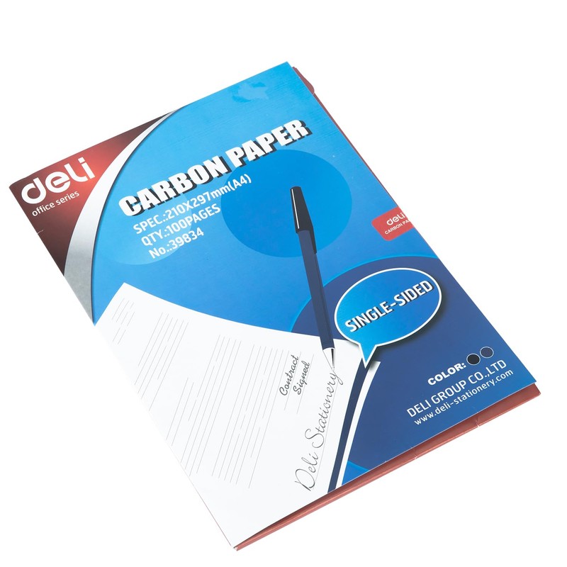 Deli Carbon Paper, Blue, A4 Size (100 Sheets)