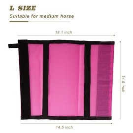 LovelyPaws 4 Pcs Mesh Fly Boots and Fly Masks for Horses, Breathable PVC Mesh Fly Boots Loose-Fitting & Anti-Slip Horse Fly Leggings, Greatly Reduce Stomping, Hoof Damage and Leg Fatigue (Pink, L)