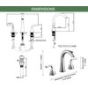 Bathroom Faucet for Sink 3 Hole, Chrome 8 Inch Widespread