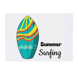 'Summer Surfing' Temporary Tattoo - Water Resistant, Skin-Safe, Non-Toxic Transfer (TO00073773)