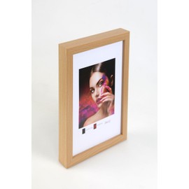 IDEAL TREND HR-25 Wooden Picture Frame Lifestyle Plexi Photo Frame Collage Wall Decoration Poster Colour: Beech Format: 13 x 18 cm