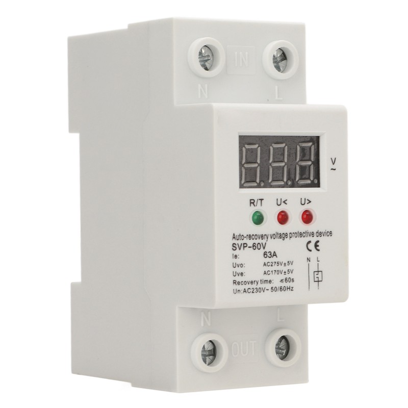 Auto Recovery Voltage Protectve Device Single Phase LED Digital Display