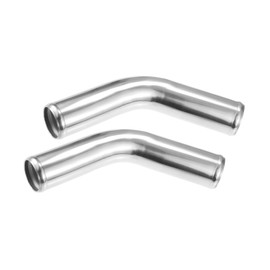 Motoforti 45mm 1.75" OD 4" 100mm Leg Length Universal Car Aluminum Alloy Tube Intercooler Pipe 45 Degree Bend Elbow Air Intake Joiners Tubing - Pack of 2 Long-lasting