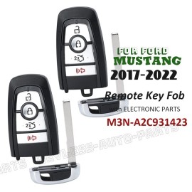 KeylessAutoParts 2x M3N-A2C931423 for Ford Mustang Shelby Cobra 2017-2022 Smart Remote Key Fob