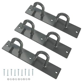 HECASA New Wall Mount Anchor Wall Ceiling Mounted Hook Exercise Station for Body Weight Straps Resistance Bands and Suspension Body Weight Strap Strength Trainings Home Yoga