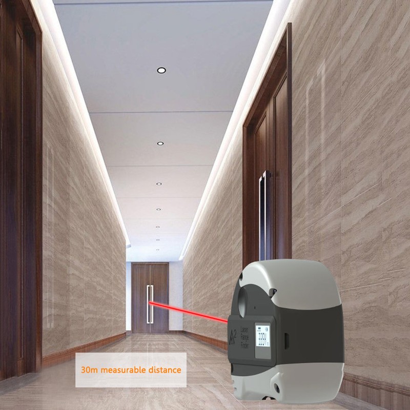 30M Laser Rangefinder + 5M Anti-fall Steel Tape Metric and