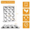 Herogo Muffinform, 12 Muffins Edelstahl Muffinblech, Metall Muffin Backform für