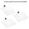 HIIMIEI Acrylic Drawer Organizer, 6 Section Clear Makeup Tray Organizer