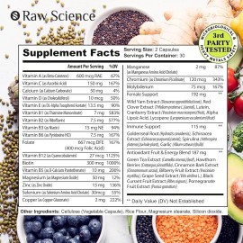 Womens Multivitamin Energy & Immune Support Daily Antioxidant B Vitamins Complex