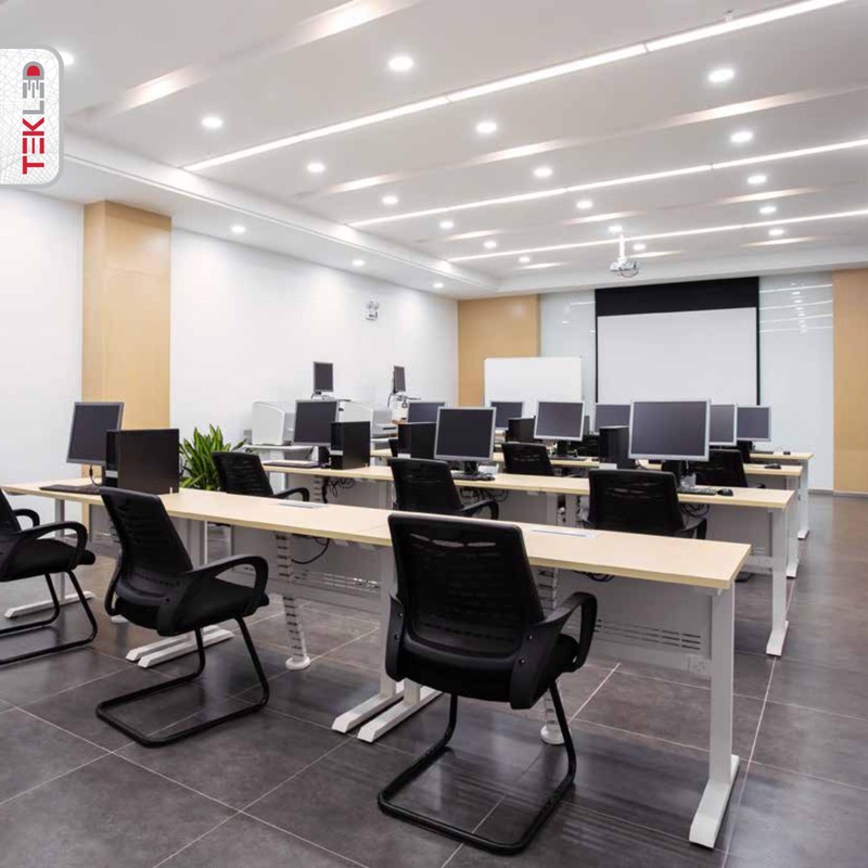 TEKLED LED Round Recessed Ceiling Light | Flat Panel Ultra