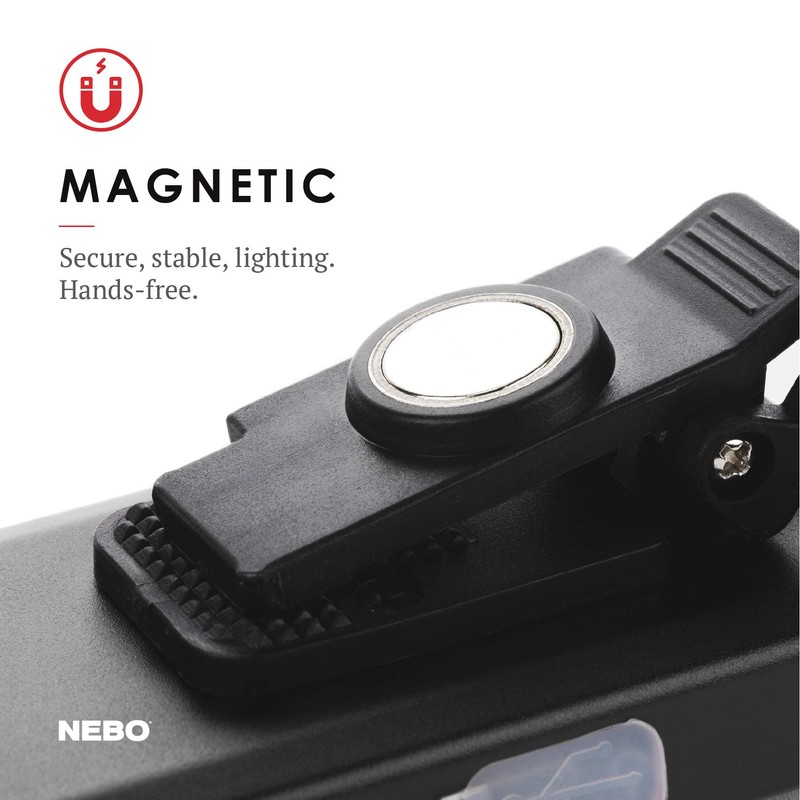 NEBO 500-Lumen LED COB Work Flashlight: Rechargeable Light Equipped with