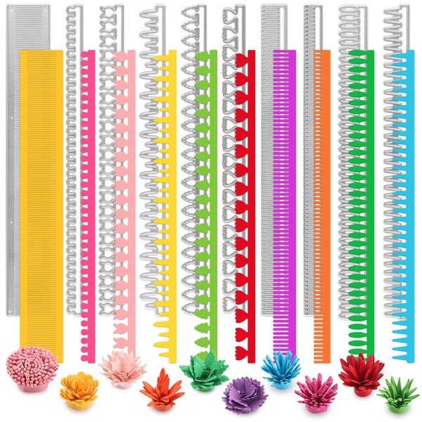10 Style 3D Rollded Flowers Metal Cutting Dies for Card