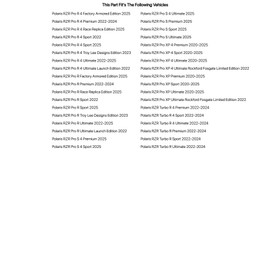 TUSK LED Tinted Taillights for Polaris RZR Pro R Troy Lee Designs Edition 2023