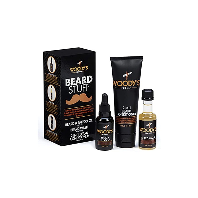 Woodyââ‚¬TMs Beard Stuff Kit ââ‚¬" Includes Beard Wash, Conditioner, and
