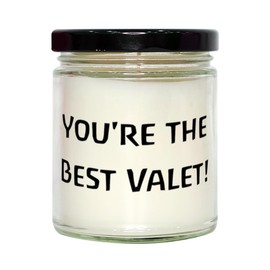Perfect Valet Gifts, You're The Best Valet!, Valet Scent Candle from Team Leader, for Coworkers, Funny Valet Gifts for Men, Funny Valet Gifts for Women, Funny car Accessories, Gag Gifts for car