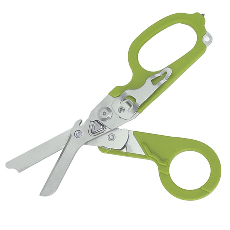 Emergency Response Shears Stainless Steel Multifunctional Foldable Scissors Pliers for