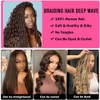 Deep Curly Human Braiding Hair for Boho Braids Brown Deep