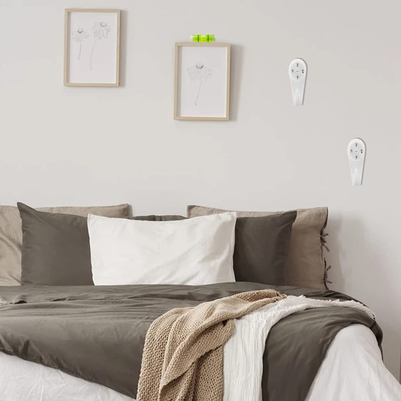 WYAN 62 pieces traceless picture hooks, 5 designs nails without
