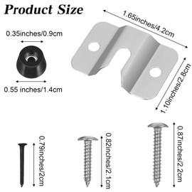 Portable Dart Board Mounting Bracket Kit, Dart Holder Wall Mount Includes Screws, Nails and Stabilisers Dartboard Stand Kit Darts Board Hardware Wall Bracket for Hanging Dartboard