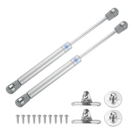 sourcing map 10 Inch 80N/18lb Gas Shock Strut Lift Support, Gas Spring for RV, Bed Floor, Hatch Door, TV Cabinet, Box Lid (Silver, Set of 4)