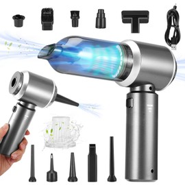 LIFEDYLUK Akku Handstaubsauger, 15000Pa Handstaubsauger Kabellos, 4-in-1 Auto Staubsauger, USB aufladbar Tragbar Mini Staubsauger, Staubsauger Gebläse Pumpe, für Auto, Zuhause, Büro, Tierhaare 0