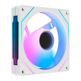 Gamma F12 ARGB Computer Case Fan,120mm PWM PC Cooling Fan,Standard & Reverse Blade Selectable,Hydraulic Bearing,Customizable Lighting Effect(3-Pin),Low-Noise,Up to 1600RPM(1PACK-Standard-WH)