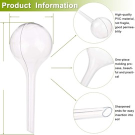 TIYETTIYI 2-Count Small Watering Globes, Plant Watering Globes Imitation Glass Watering Bulbs Houseplant Plant Pot Bulbs, Self Watering Globes, Self Watering Bulbs, Automatic Plant Waterer Bulbs