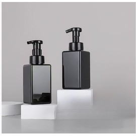 Liquid Soap Dispenser Set, Black Plastic, 443 ml, 2-Pack