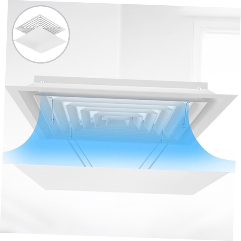 KOMBIUDA Air Conditioner Ceiling Deflector Square Air Vent Baffle for