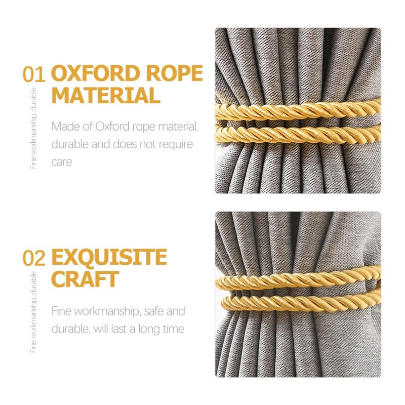 FOMIYES Curtain Tiebacks 6pcs Modern Decorative Rope Window Curtain Holdbacks