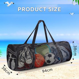 Large Mesh Dive Bag, Water-Resistant Scuba Gear Bag for Diving, Snorkeling, Beach, Portable Net Travel Storage for Swimming and Travel