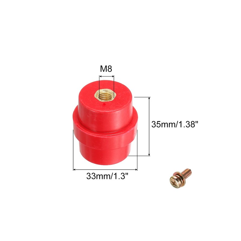 PATIKIL Insulator 8pcs SM35 High-Strength Polyester Standoff Insulators with M8