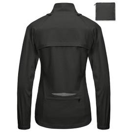 Little Donkey Andy Women's Quick-Dry Running Jacket Convertible UPF 50+ Cycling Jacket Windbreaker with Removable Sleeves Black Size S