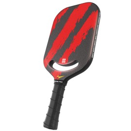 Warping Point Ascent Pickleball Paddles | Carbon Fiber Pickleball Racket with Aero Throat | Textured Grit Surface | 13mm Hexa Polymer Core | USAPA Approved | Designed for Power & Spin | Red