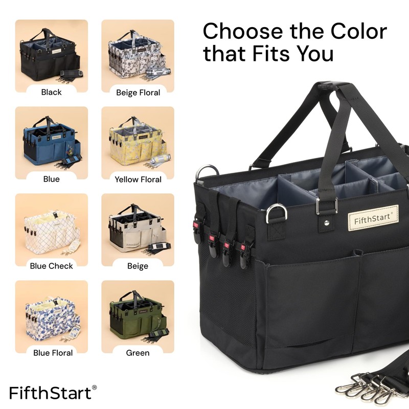FifthStart Multiuse Cleaning Caddy w/Waist & Shoulder Strap - 9