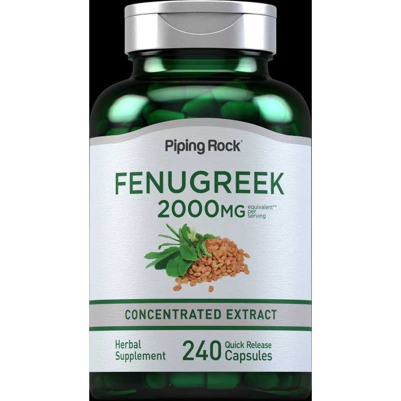 Piping Rock Fenugreek Capsules | 2000mg | 240 Count |