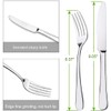 Lazooy Dinner Knives Stainless Steel Table Knife and Forks for